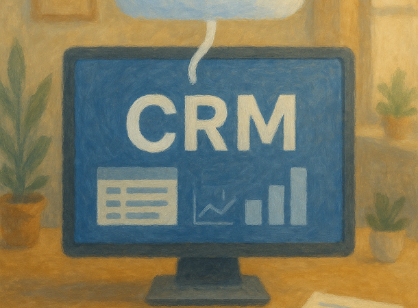 Un CRM semble se transformer en un nuage, pour montrer le passage au cloud