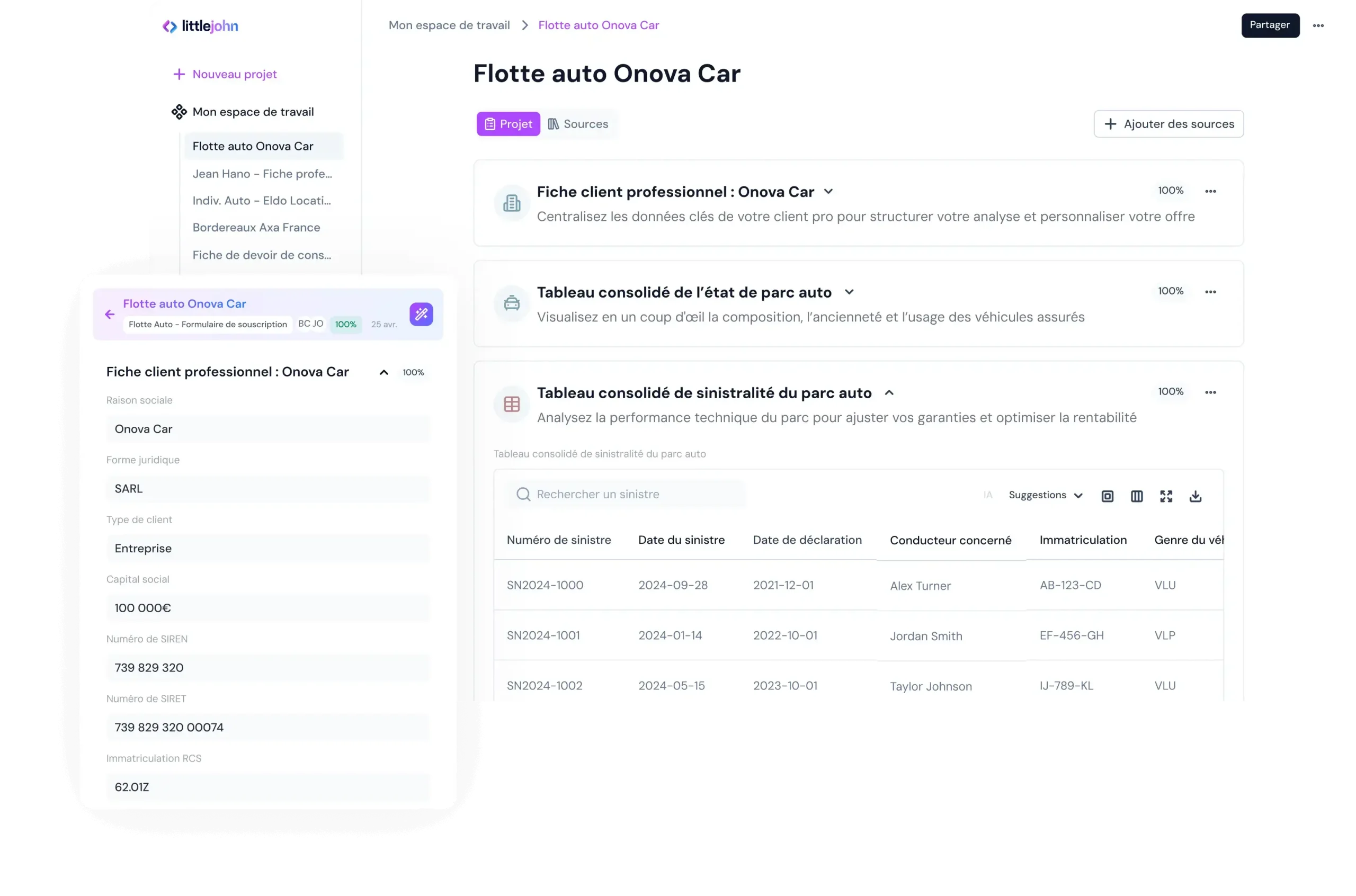 Consolidation souscription Flotte auto
